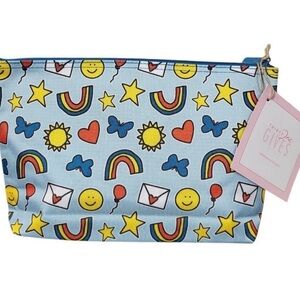 thirty-one Blue and Yellow Patterned Accessory Bag